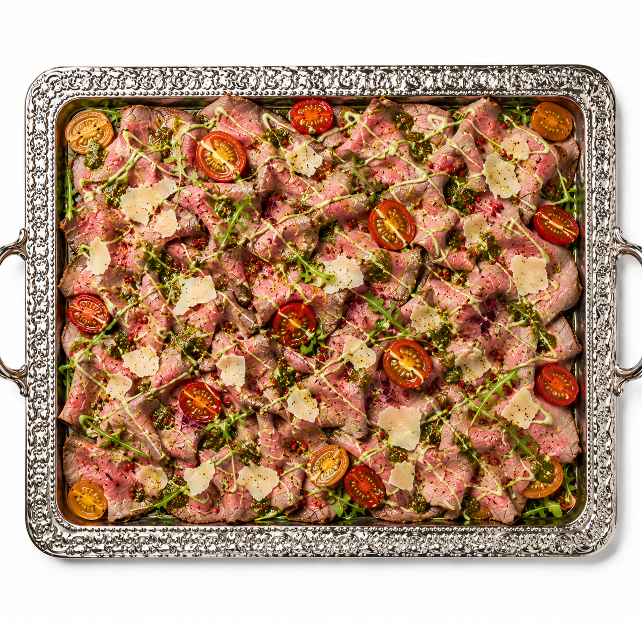 Roastbeef mit Parmesanhobel – STORIA Catering München