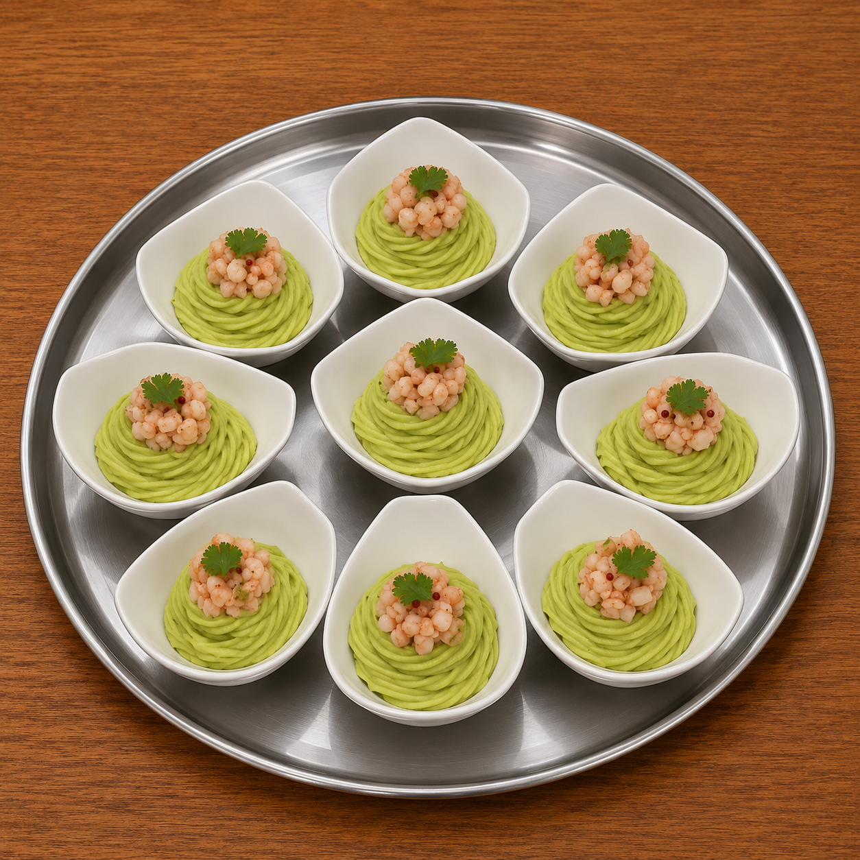 Avocadocreme mit Garnelen – STORIA Catering München