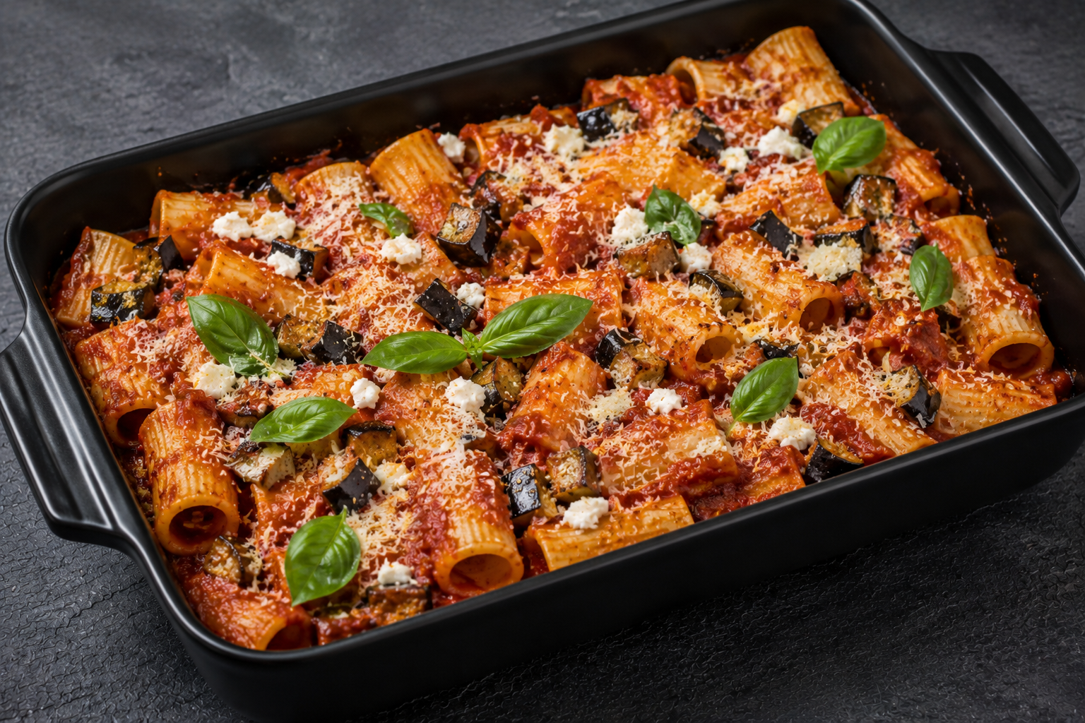 Paccheri alla Norma  – STORIA Catering München
