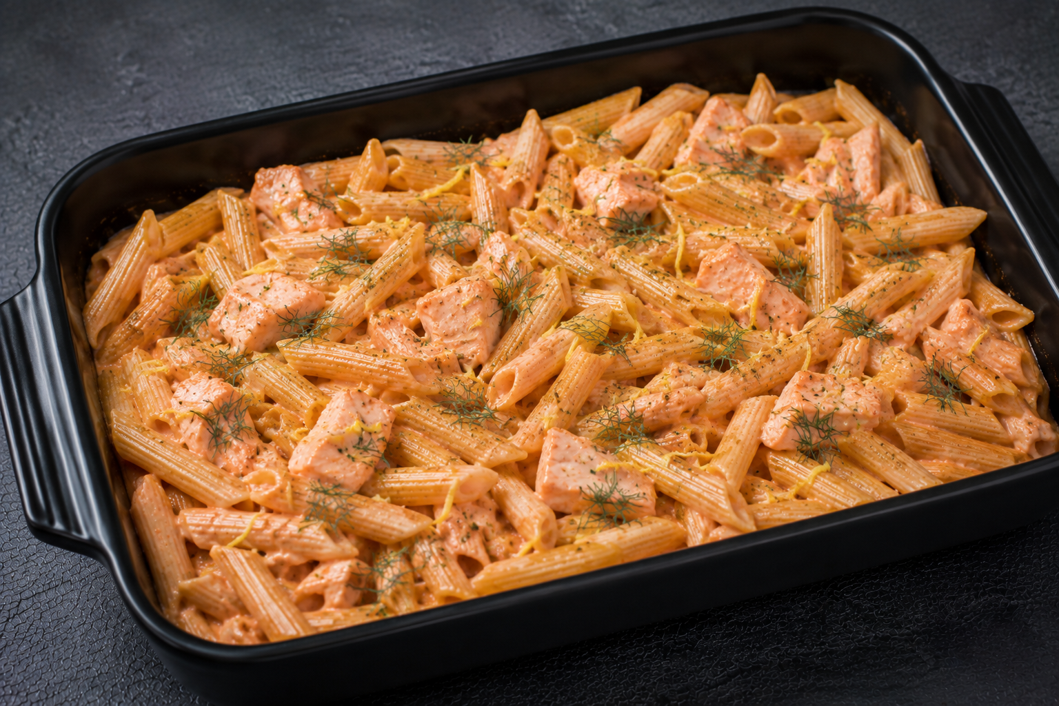 Pennette al Salmone e Vodka – STORIA Catering München