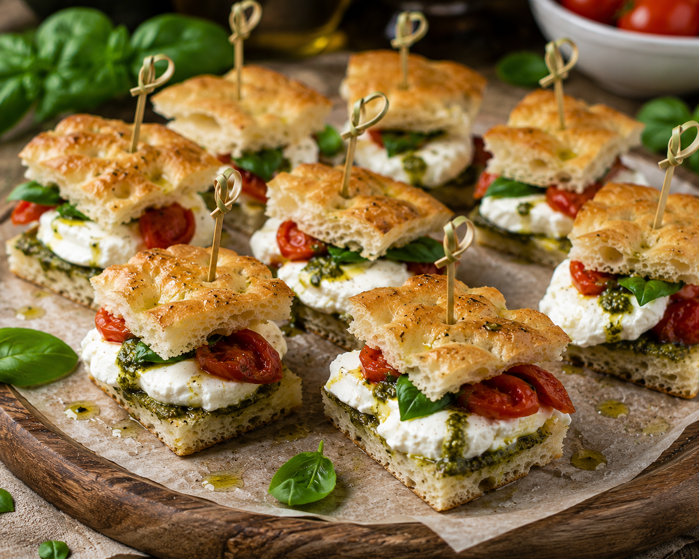 Focaccina Caprese – STORIA Catering München