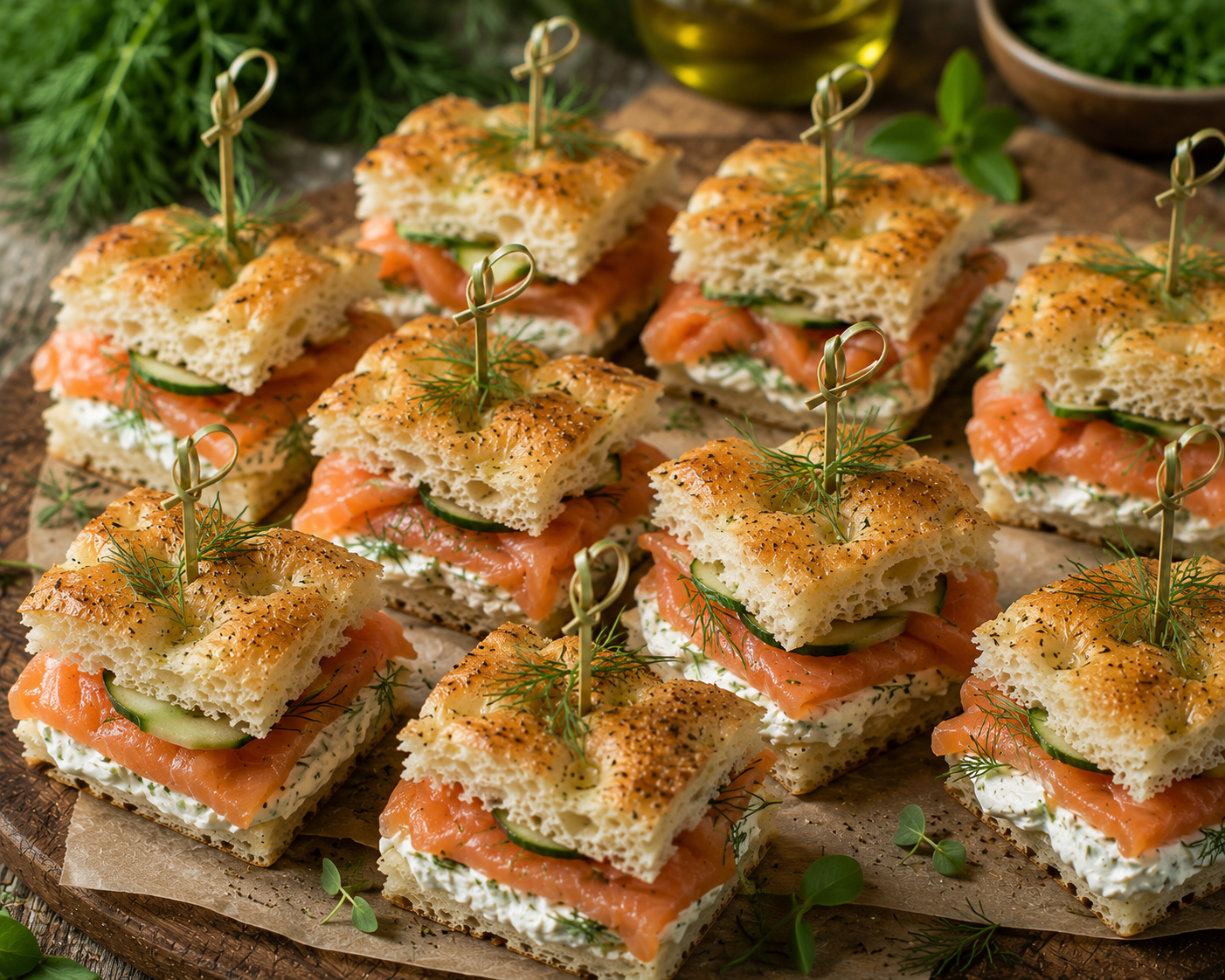 Focaccina al Salmone – STORIA Catering München