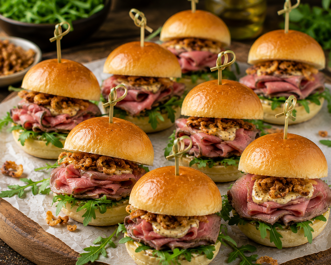 Mini Burger Roastbeef – STORIA Catering München