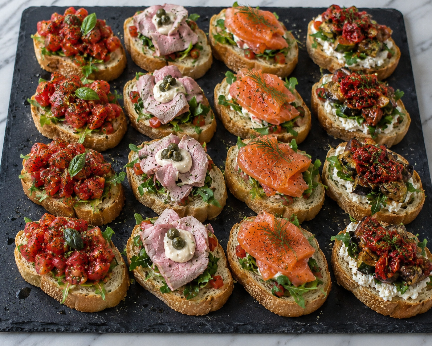 Bruschette – Platte – STORIA Catering München